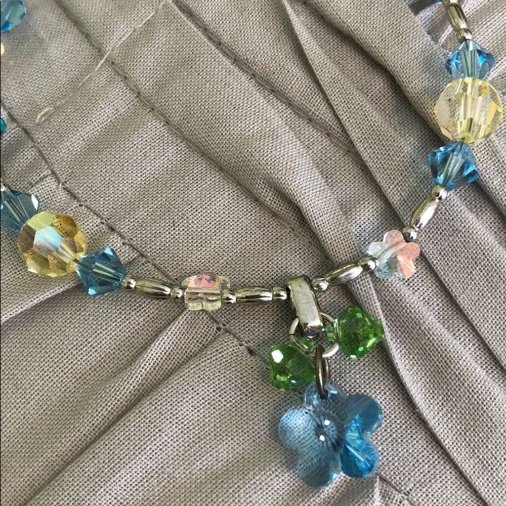 Swarovski bead flower bracelet